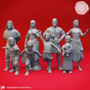 Townsfolk Miniature Mega Set – NPC Commoners, Kids & Beggars