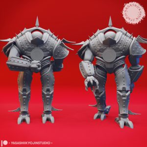 Marut inevitable construct miniature by Yasashii Kyojin Studio – armored D&D boss monster resin miniature