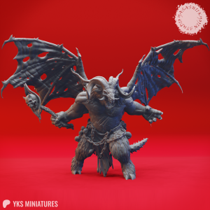 Orcus demon lord miniature designed by Yasashii Kyojin Studio for tabletop RPGs